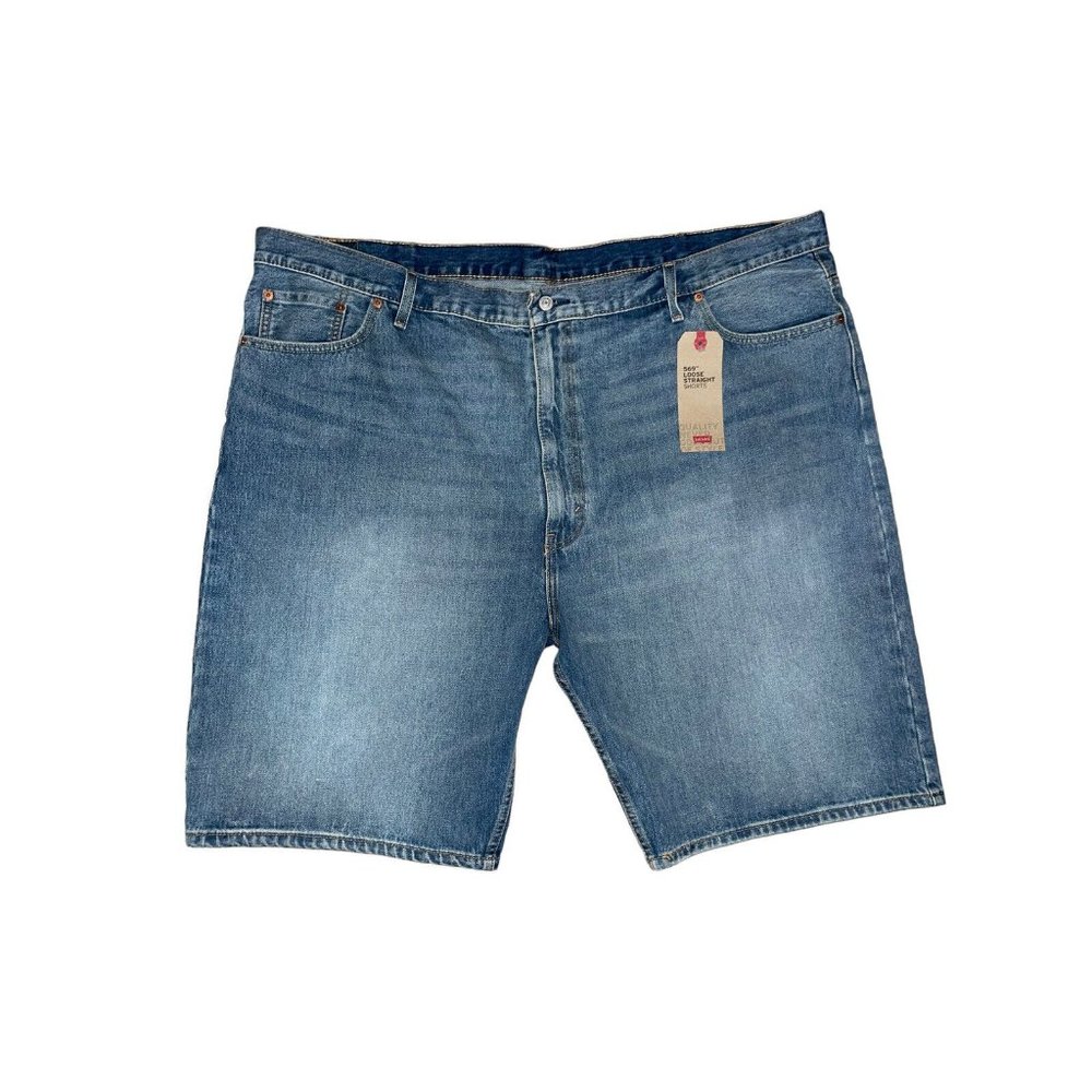 Levi 559 Size 52 X 21 Men's Shorts Blue Denim Relaxed‎ Straight Fit